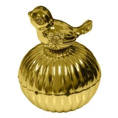 Rond Doosje Tortelduifje Goud (12st)