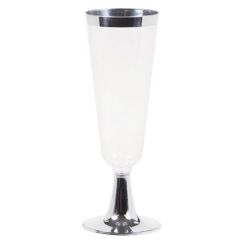 Champagne Glazen Metallic Zilver