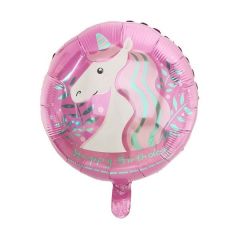 Folieballon Unicorn Happy Birthday Roze
