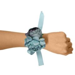 Polscorsage Bloem Turquoise