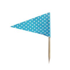 Prikkers Vlag Dots Blauw/Wit (24st)