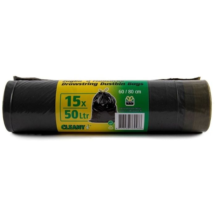 Huisvuilniszak Cleany - 50L - 15 stuks 