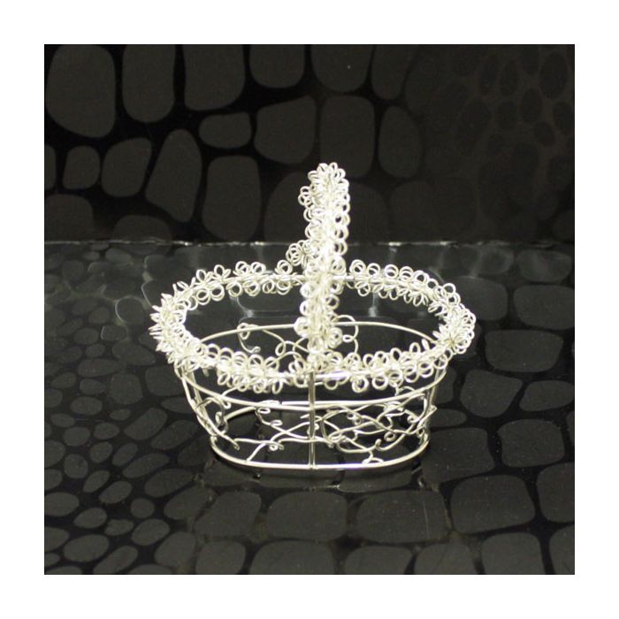 Mandje Metaaldraad Zilver