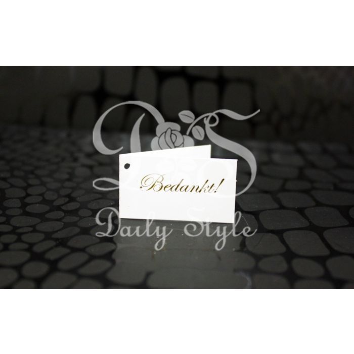 Bedankkaartje 'Bedankt!' Goud