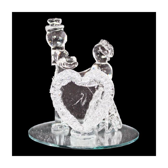 Kristallen Liefdespaar Zilver