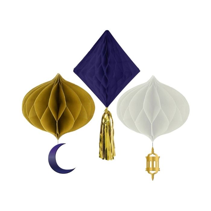Honeycomb Set - Eid Mubarak (3 stuks)