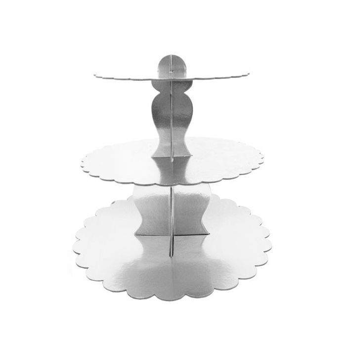 Kartonnen Étagère Metallic Zilver