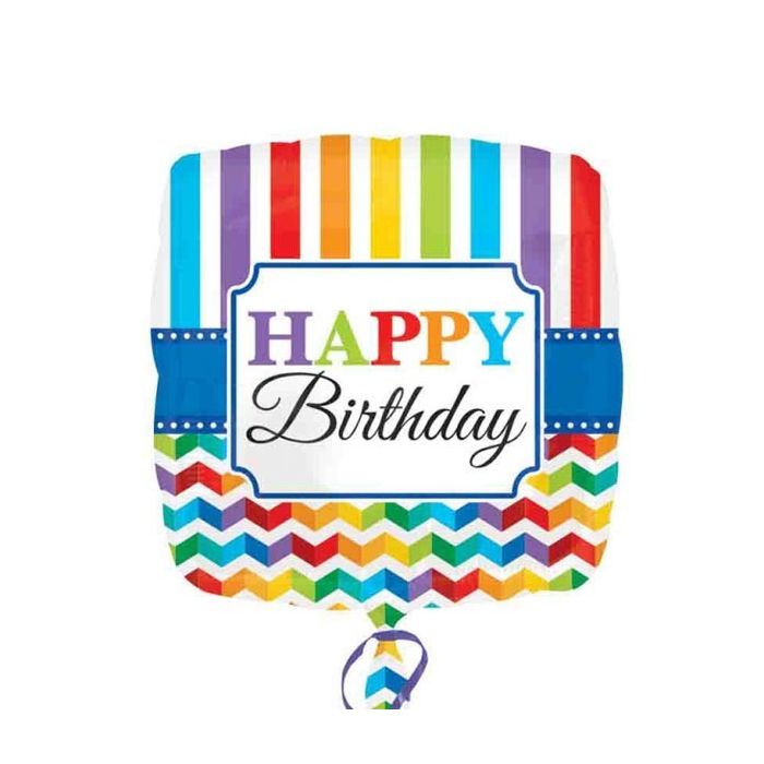 Folie Ballon 'Happy Birthday' Mix