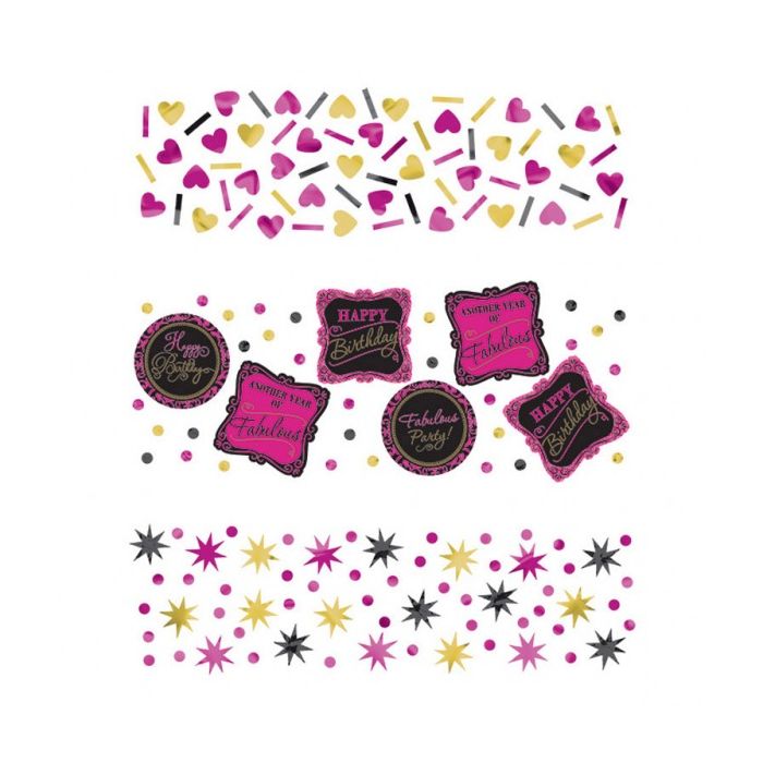 Confetti Happy Birthday Fuchsia