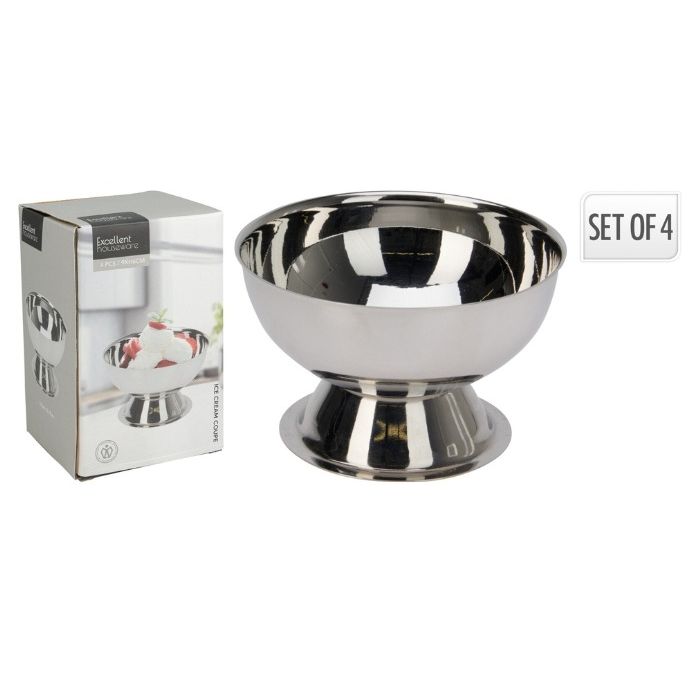 Ijscoupe Zilver 4 stuks