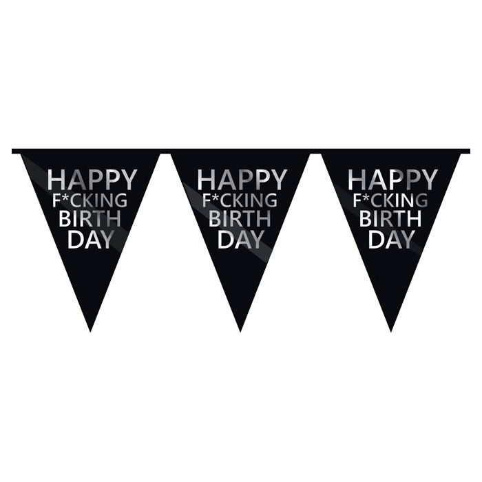Vlaggenlijn 'Happy F*cking Birthday'