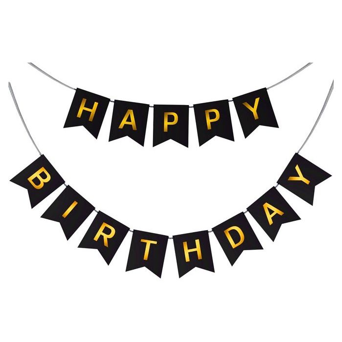 Slinger 'Happy Birthday' Zwart