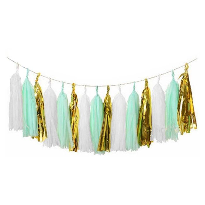 DIY Tassel Garland Mint/Goud
