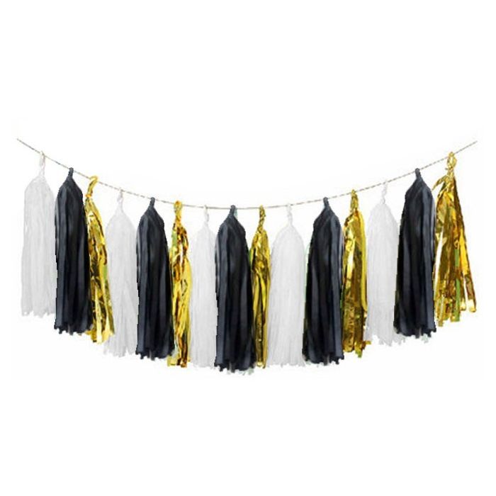 DIY Tassel Garland Zwart/Goud