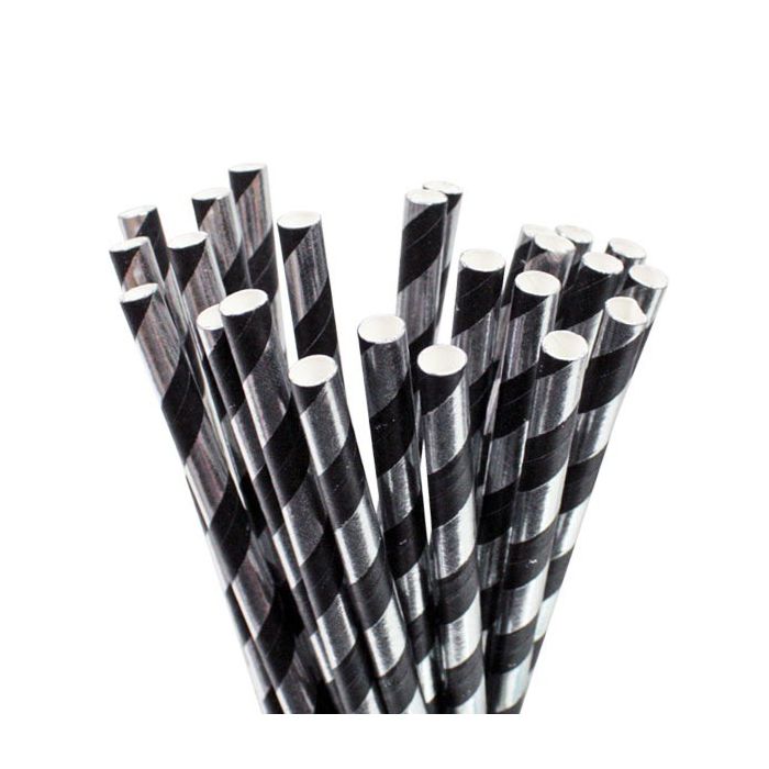 Rietje 'SilverGloss' Zwart