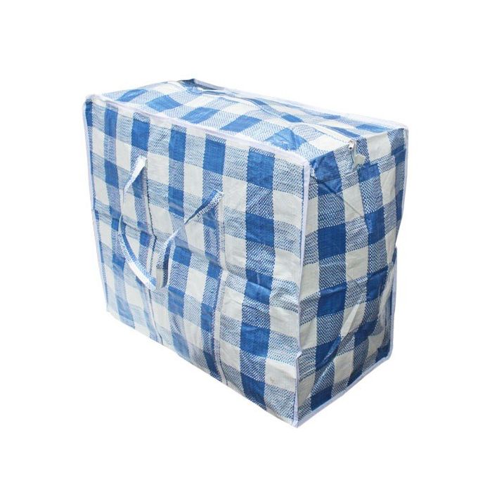 Big Shopper Geruit L Blauw