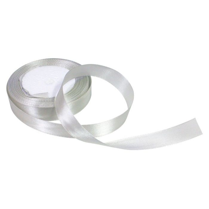 Satijnlint 2cm Zilver