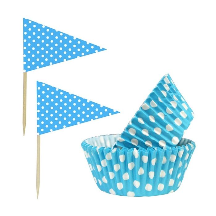 Cupcake Set Blauw Ø11cm