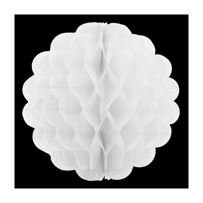 Honeycomb PonPon Ø28cm Wit