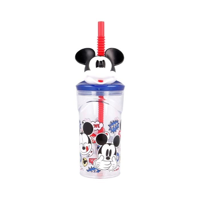Drinkbeker met rietje Mickey Mouse 3D (360ml)