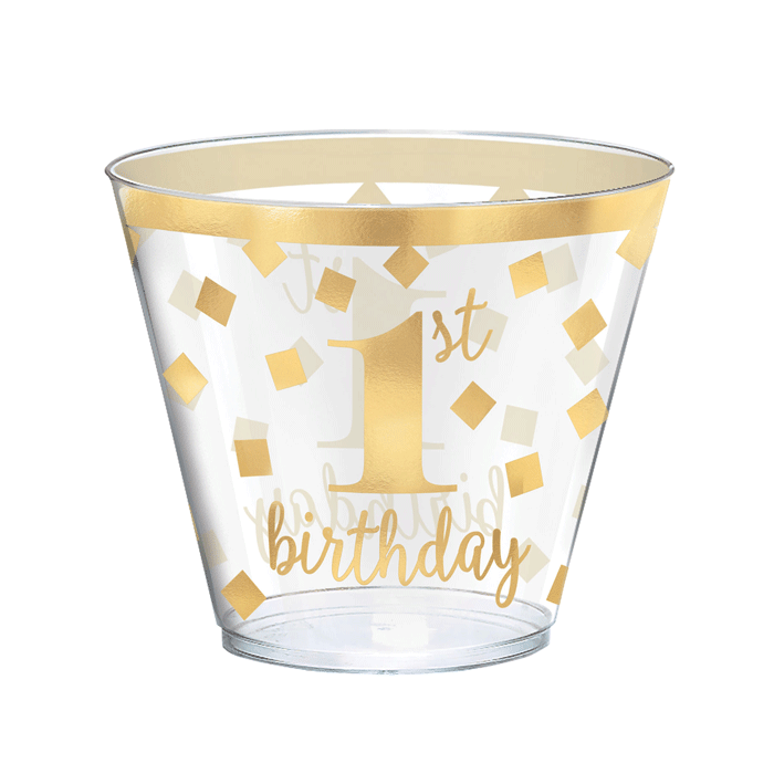 Bekers 1st Birthday Goud