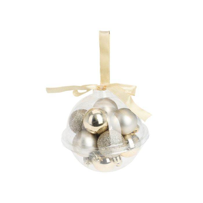 Mini Kerstballen Goud 40mm - 14 x 40 mm - 14 stuks