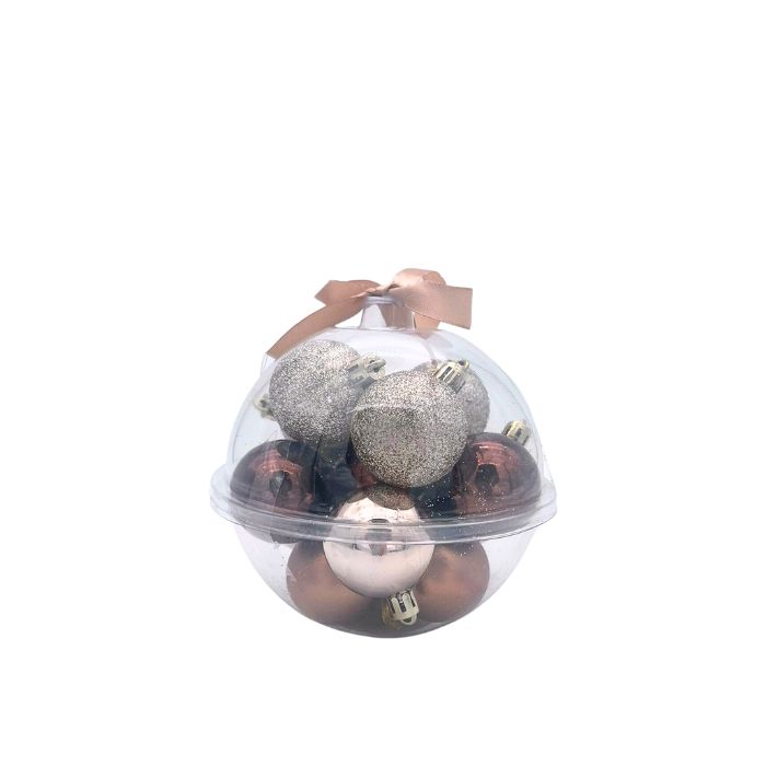 Mini Kerstballen Brons - 40mm - 14 stuks