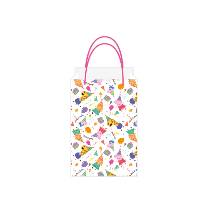 Papieren Uitdeelzakjes Peppa Pig - 12,7x21,5cm - 8 stuks