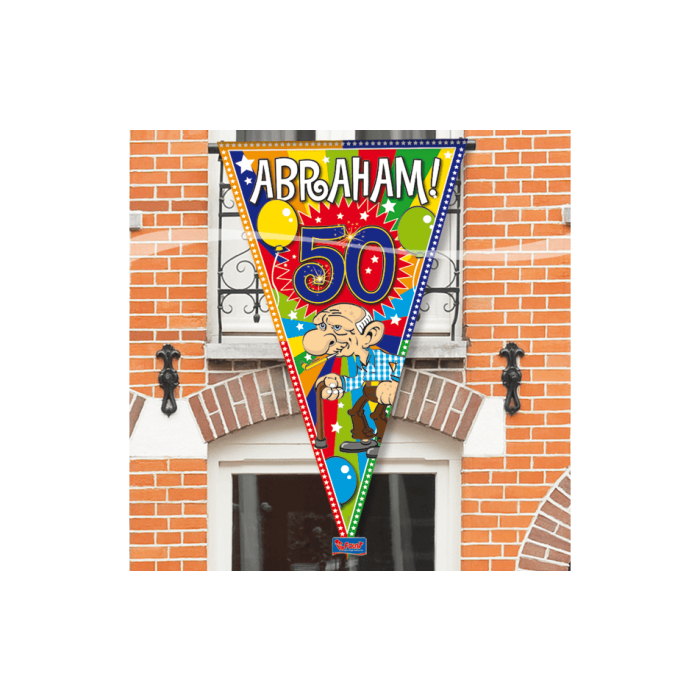 Mega Puntvlag Abraham 50