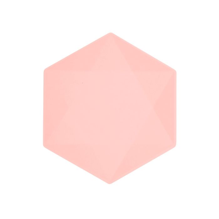 Borden Hexagon Groot Abrikoos (6st)