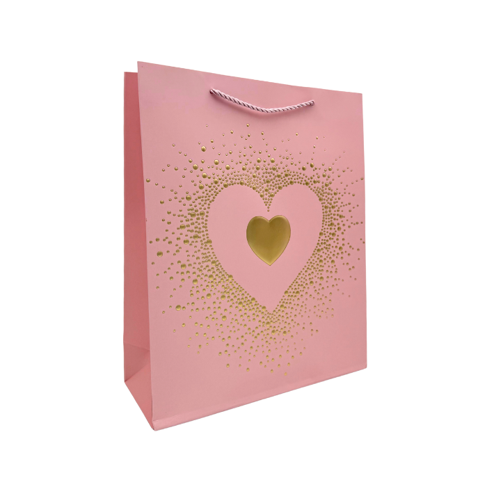 Cadeautas Hart Roze Medium - Stijlvol verpakken met liefde