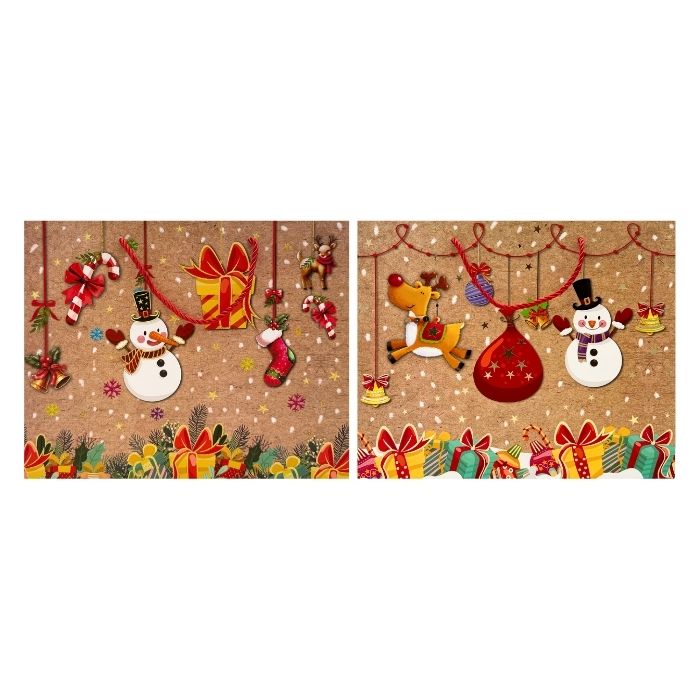 Cadeautas Sneeuwpop Bruin Assorti - Perfect voor al je kerstcadeaus!