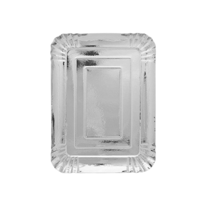 Kartonnen Dienblad Metallic Zilver - 30x40cm