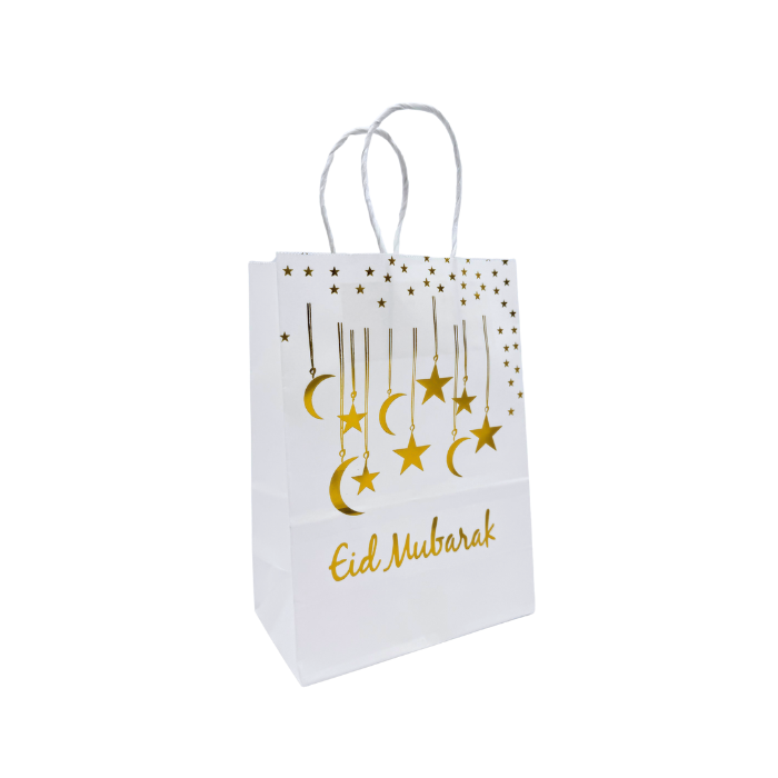 Cadeautasjes Eid Mubarak Wit & Goud - Perfect voor elk cadeau!