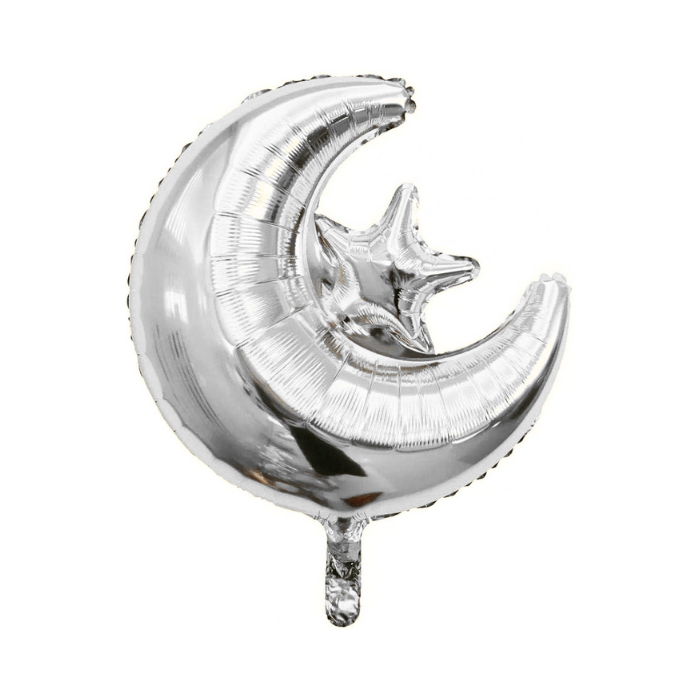 Folieballon Maan & Ster Zilver – Perfecte Decoratie voor Elke Gelegenheid