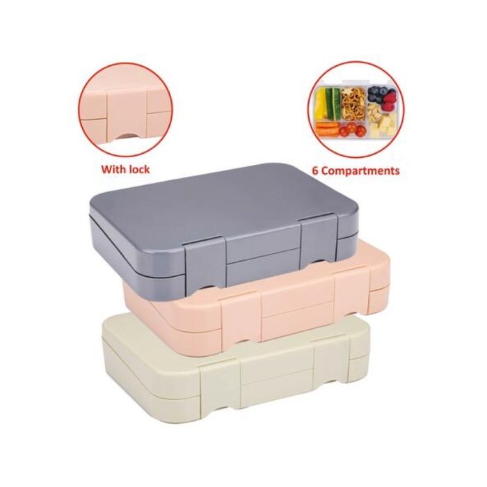 Alpina Lunchbox met Vakjes - Grijs