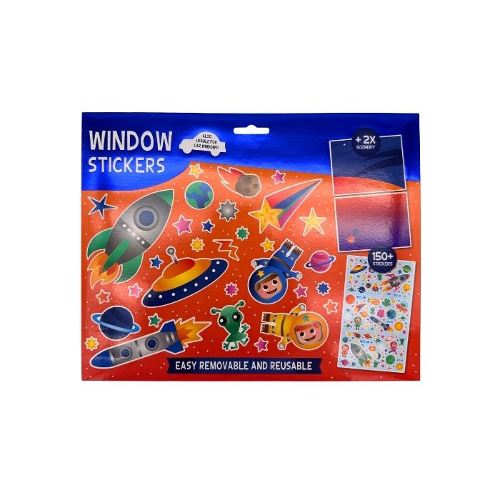 Raamstickers Space en twee scenes