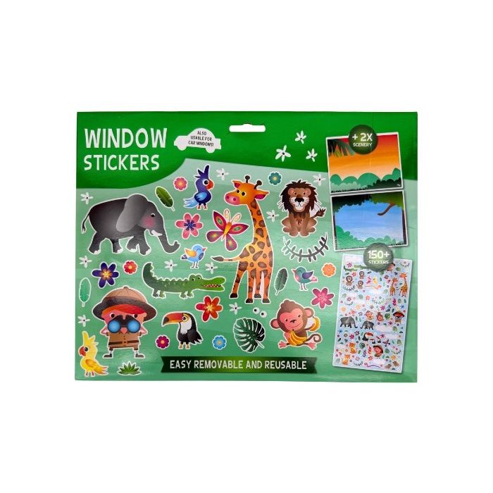 Raamstickers en scenes Jungle