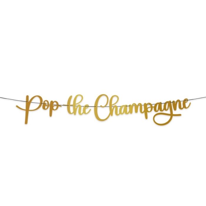 Letterslinger Pop the Champagne Goud