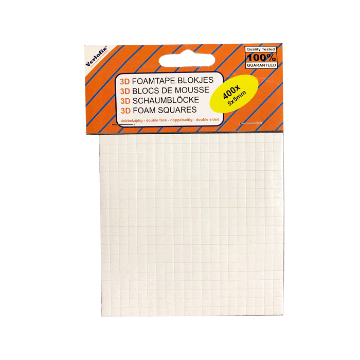 Verlofix 3D Foamtape blokjes - 400 stuk