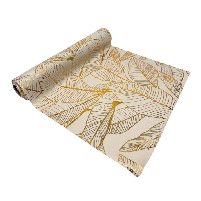 Deco Stof Velvet - Wit & Goud 