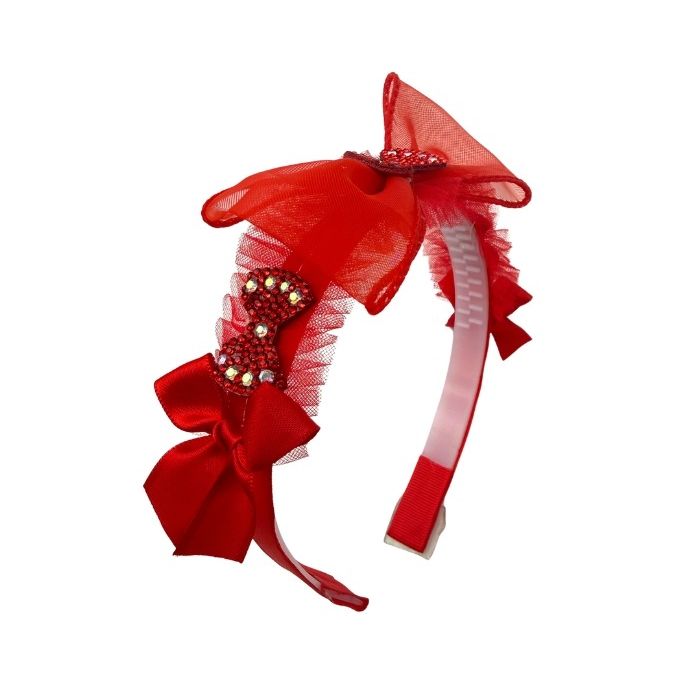 Haarband Strass Stickers Rood