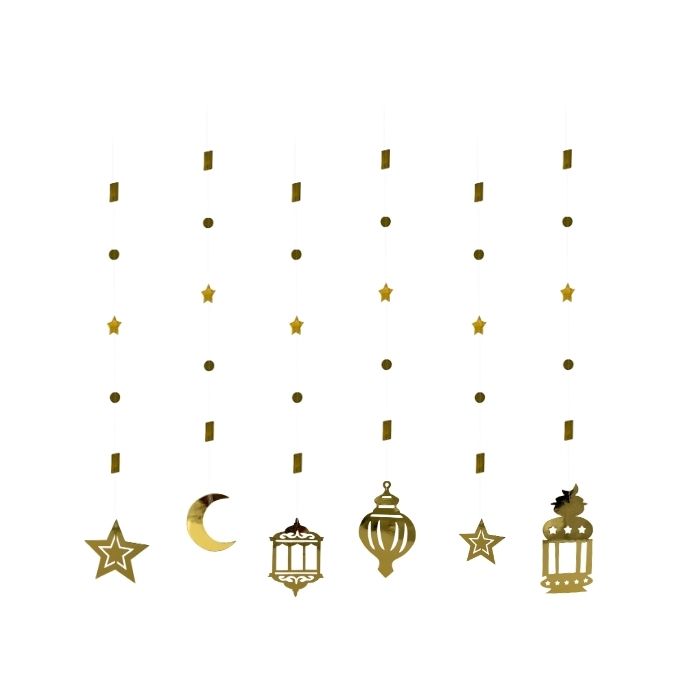 String Decoratie Ramadan Goud - Set van 6