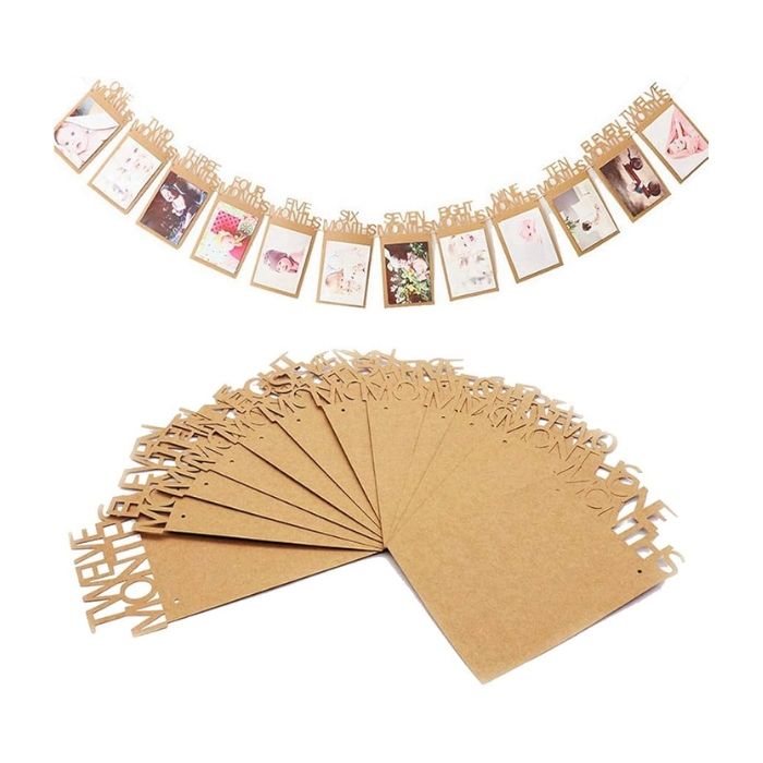 DIY 12 Maanden Foto Slinger Bruin