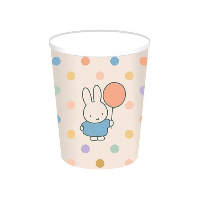 Bekers Nijntje Pastel – Feestelijke papieren bekers (250ml)