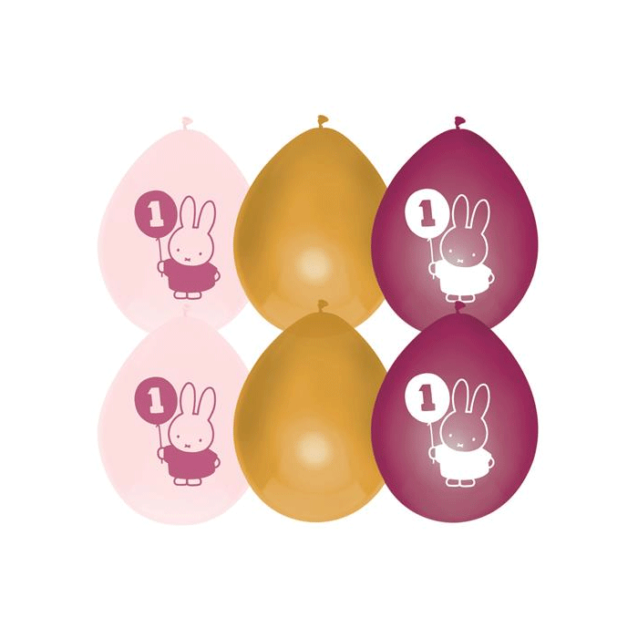 Ballonnen Nijntje Roze 1 jaar 