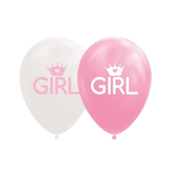 Ballonnen Girl - Roze & Wit