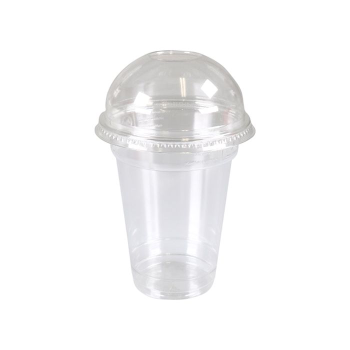 Plastic Bekers met deksel 590ml (100st)