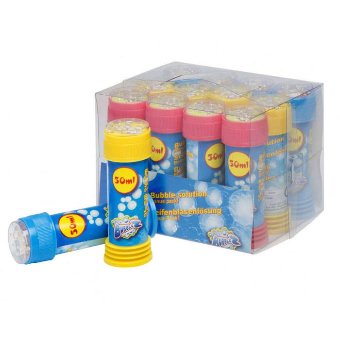 Set van 12 kleurrijke bellenblaasflesjes van 50ml, ideaal voor kinderfeestjes en uren speelplezier.