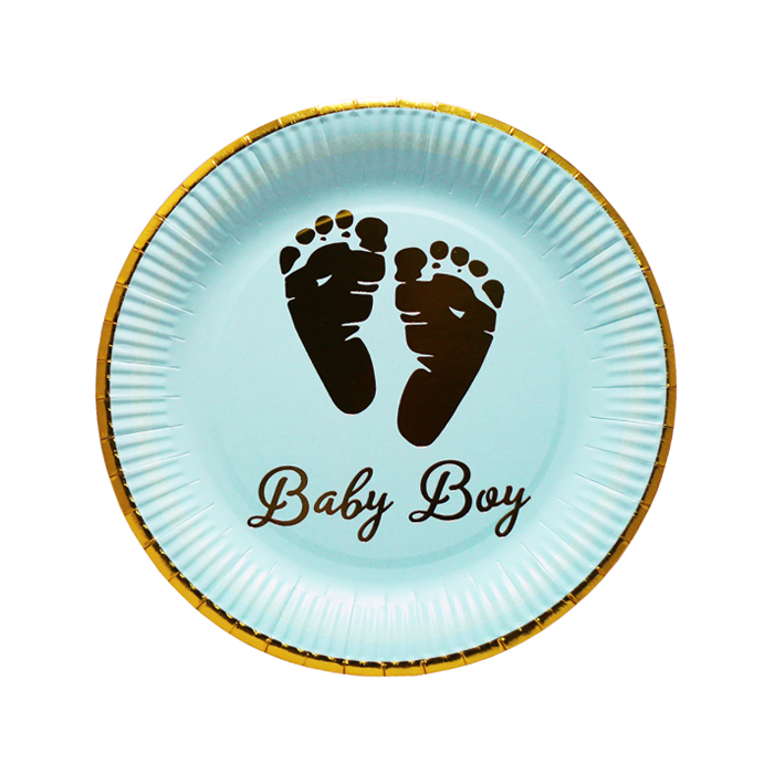 Bordjes Baby Boy Voetjes Boy/Goud 